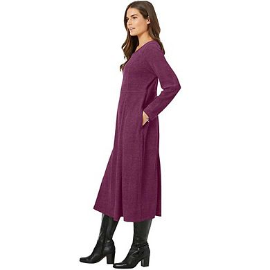 Woman Within Plus Size Petite Thermal Knit A-Line Dress