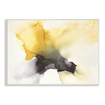 Stupell Home Decor Futuristic Yellow Cloud Abstract Wall Art