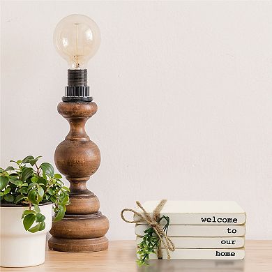 Parisloft Decorative Wooden Books - Welcome to Our Home, Whitewashed