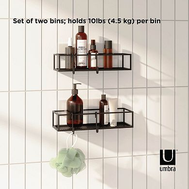 Umbra Cubiko 2-pc. Shower Bin Set