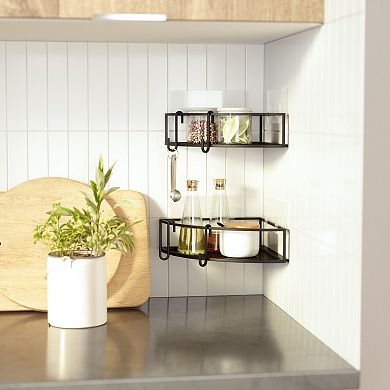 Umbra 2-Piece Cubiko Corner Storage Shelf Set