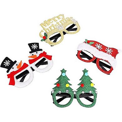 ACJPR Investments 12Pcs Christmas Glasses Glitter Holiday Party