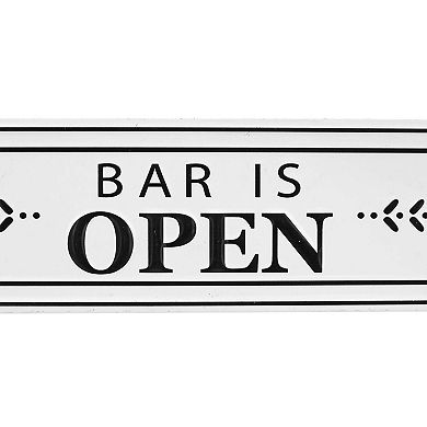 Parisloft Small Bar is Open or Closed Rotating Metal Tabletop Decor, 12" W x 1-1/8"D x 4-7/8"H