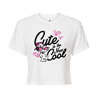 Juniors' Peanuts Belle Cute Is The New Cool Cropped Tee