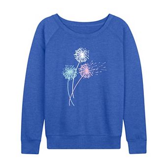 Women's Pastel Dandelions French Terry Long Sleeve Tee