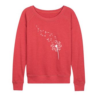 Women's Dandelion Seeds French Terry Long Sleeve Tee