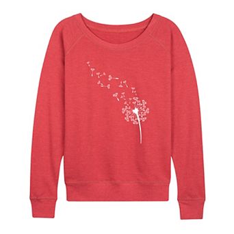 Women's Dandelion Seeds French Terry Long Sleeve Tee