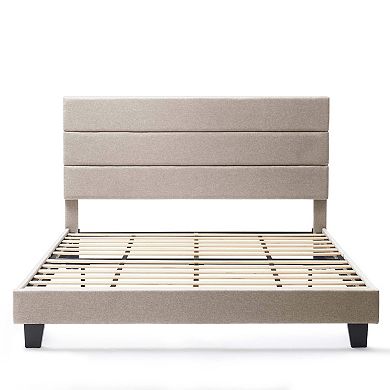 Nestl Horizontal Channel Upholstered Platform Bed Frames