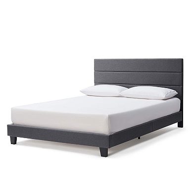 Nestl Horizontal Channel Upholstered Platform Bed Frame