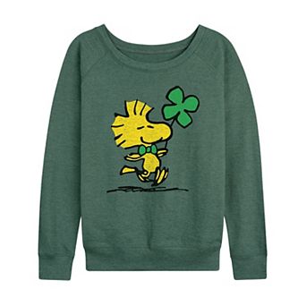 Women's Peanuts Woodstock Clover French Terry Long Sleeve Tee