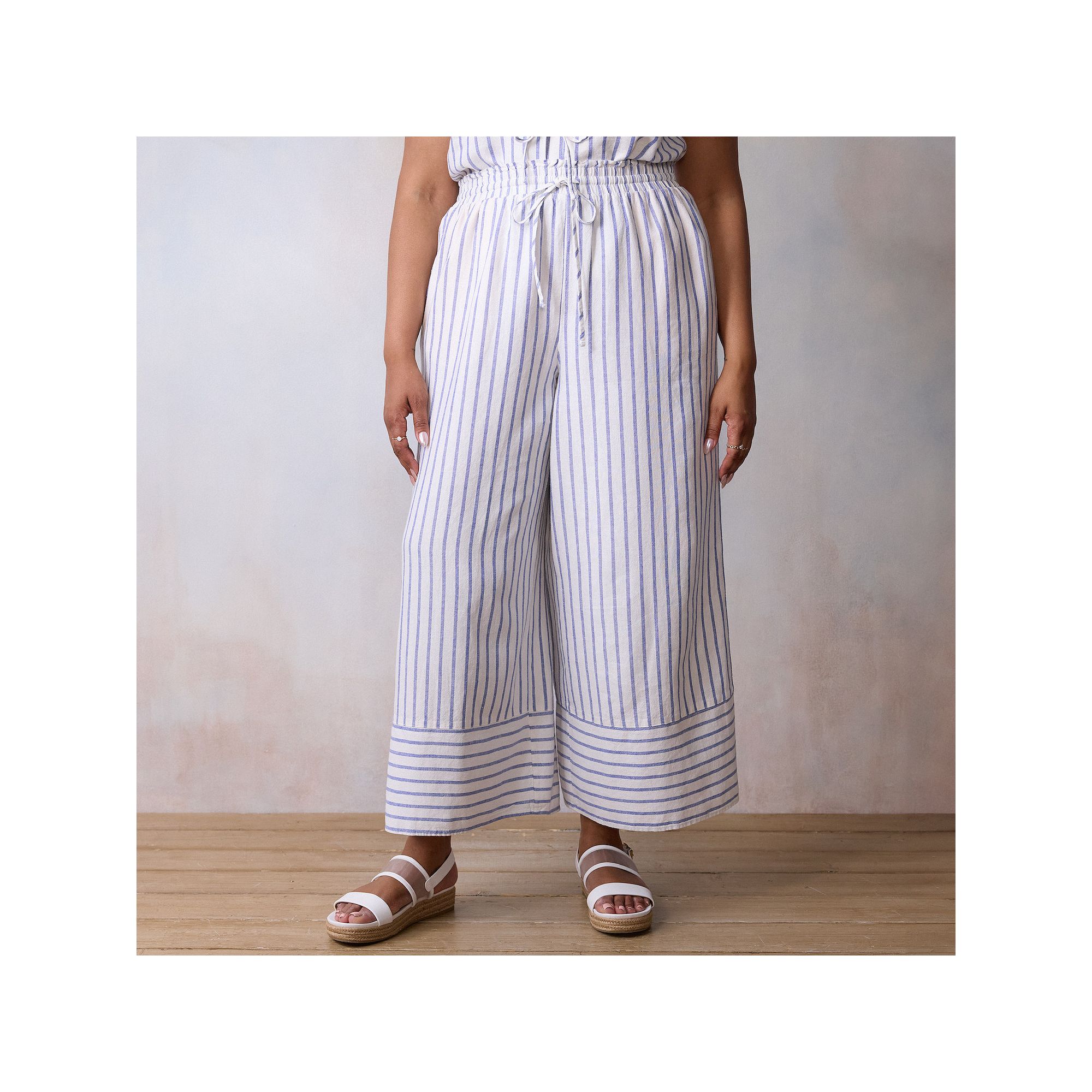 Plus Size LC Lauren Conrad Striped Pull-On Soft Pants, Womens, Size: 1XL, 