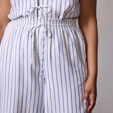 Plus Size LC Lauren Conrad Striped Pull-On Soft Pants