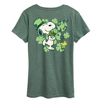 Women's Peanuts Snoopy & Woodstock St. Patricks Day Graphic Tee