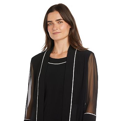 Women's R&M Richards 2-pc. Rhinestone Trim Jacket & Dress Set