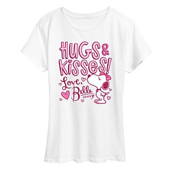 Women's Peanuts Belle Hugs & Kisses Graphic Tee