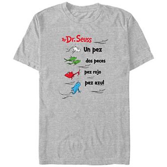 Big & Tall Dr. Seuss Un Pez Dos Peces Pez Rojo Pez Azul Graphic Tee
