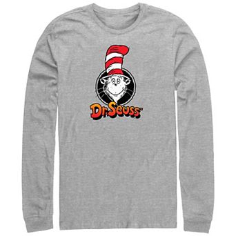 Big & Tall Dr. Seuss The Cat In The Hat Stamp Long Sleeve Graphic Tee