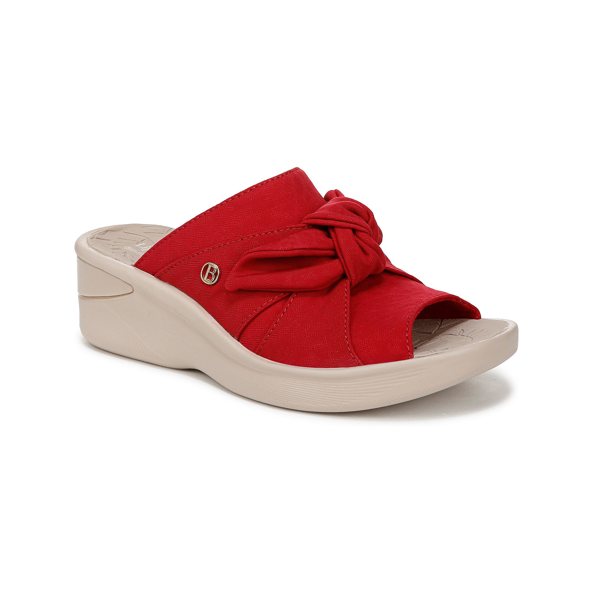 LifeStride Smile 3 Womens Wedge Sandals, Size: 7 Wide, Red Red
