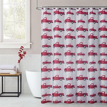 VCNY Home Holiday Print Shower Curtain 13 pc Set