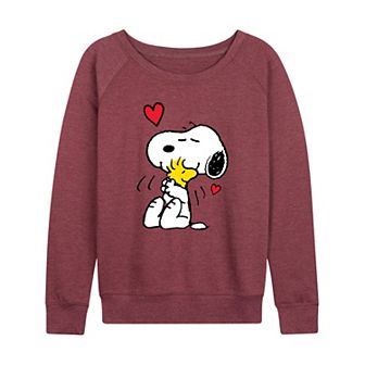 Women's Peanuts Lots Of Love French Terry Long Sleeve Tee