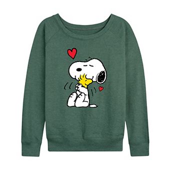 Women's Peanuts Lots Of Love French Terry Long Sleeve Tee