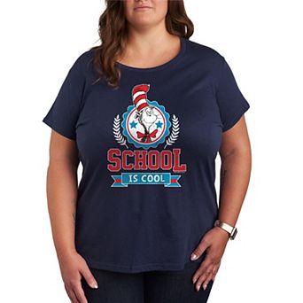 Plus Size Dr. Seuss School Is Cool Graphic Tee