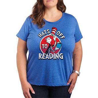 Plus Size Dr. Seuss Hats Off To Reading Graphic Tee