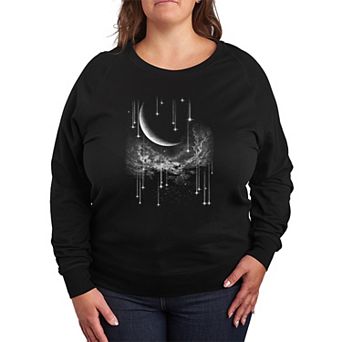 Plus Size Falling Stars French Terry Long Sleeve Tee