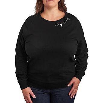 Plus Size Stay Cozy French Terry Long Sleeve Tee
