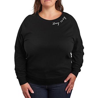 Plus Size Stay Cozy French Terry Long Sleeve Tee