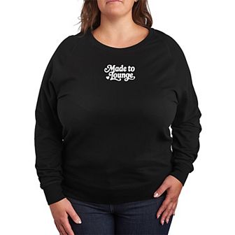 Plus Size Made To Lounge French Terry Long Sleeve Tee