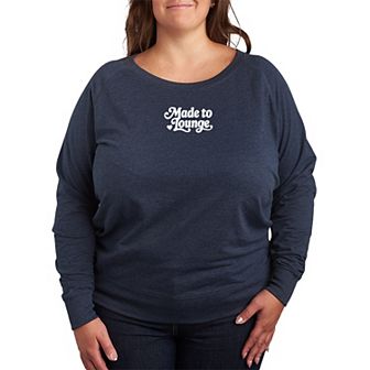 Plus Size Made To Lounge French Terry Long Sleeve Tee
