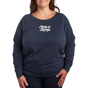 Plus Size Made To Lounge French Terry Long Sleeve Tee