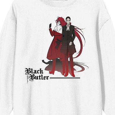 Men's Black Butler Grell Two Forms Long Sleeve Graphic Tee