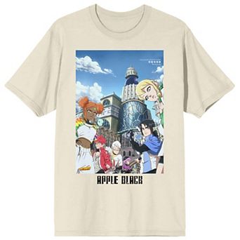 Men's Apple Black Poster Design Graphic Tee