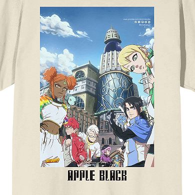 Men's Apple Black Poster Design Graphic Tee