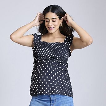 Maternity Motherhood® Ruffle Back Detail Top