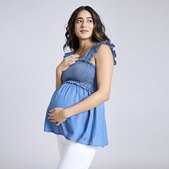 Maternity Motherhood® Ruffle Back Detail Top