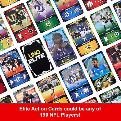 Mattel UNO Elite NFL Card Game 2025 Core Edition Starter Pack with Booster Packs