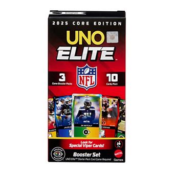 Mattel UNO Elite NFL Booster Set with 30 Action Cards