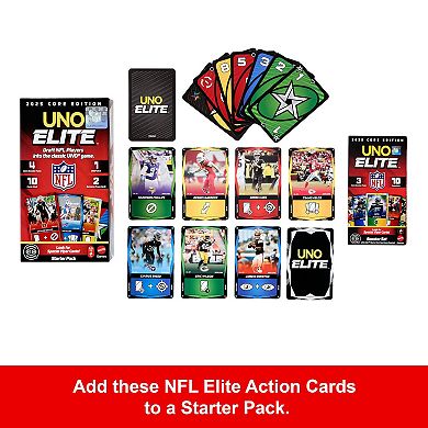 Mattel UNO Elite NFL Booster Set with 30 Action Cards