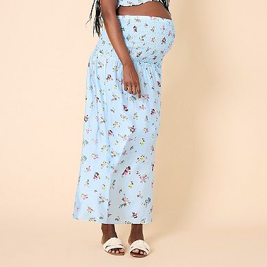 Maternity Motherhood® 2-pc. Smocked Crop Top & Maxi Skirt Set