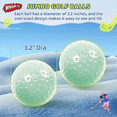 Wham-O Glow In The Dark Jumbo Snow Golf Kit, Fun Winter Activity for Ages 5+