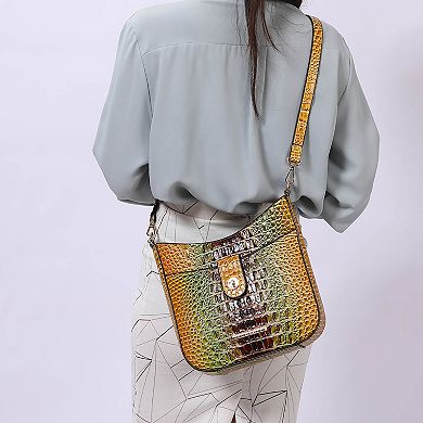 MKF Collection Giovana Rainbow Faux Crocodile-embossed Women’s Crossbody Bag by Mia K