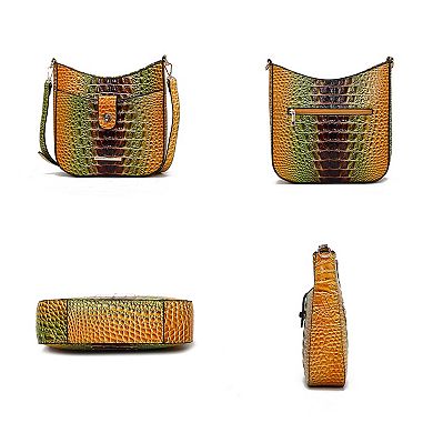 MKF Collection Giovana Rainbow Faux Crocodile-embossed Women’s Crossbody Bag by Mia K