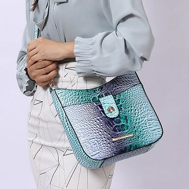 MKF Collection Giovana Rainbow Faux Crocodile-embossed Women’s Crossbody Bag by Mia K