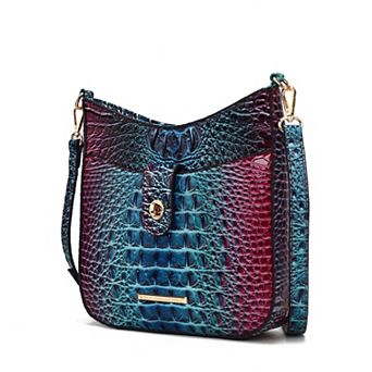 MKF Collection Giovana Rainbow Faux Crocodile-embossed Women’s Crossbody Bag by Mia K