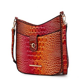 MKF Collection Giovana Rainbow Faux Crocodile-embossed Women��’s Crossbody Bag by Mia K