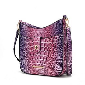 MKF Collection Giovana Rainbow Faux Crocodile-embossed Women’s Crossbody Bag by Mia K
