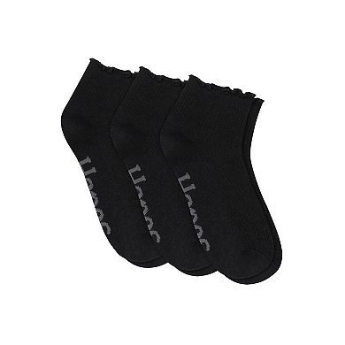 Women's Hanes® 3-pk. Super Soft Lightweight Ankle Socks